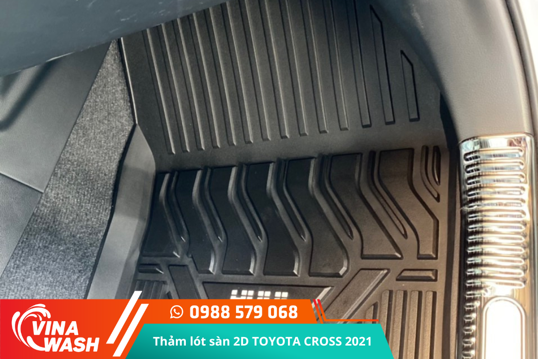 Thảm lót sàn cao su đúc Huvi xe Toyota Cross 2021