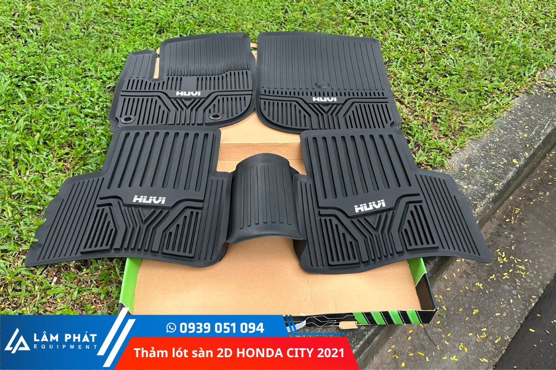 Thảm lót sàn cao su đúc Huvi xe Honda City 2021