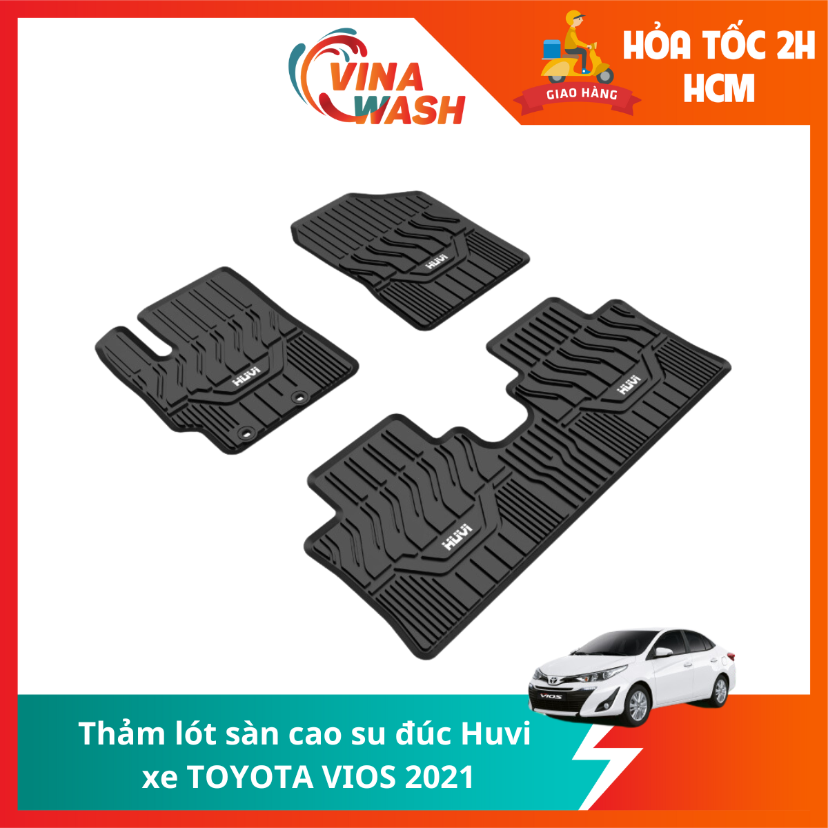 Thảm lót sàn 2D Toyota Vios 2021