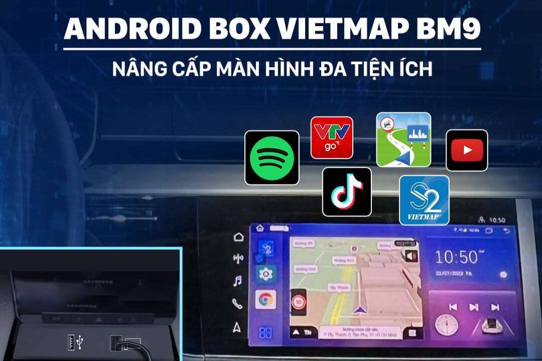 Giải trí đa phương tiện với android box Vietmap BM9