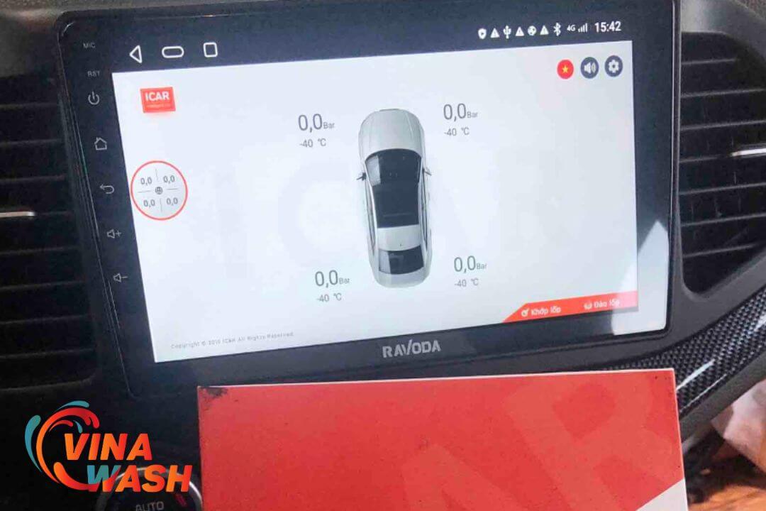 Cảm biến áp suất lốp Icar Ellisafe ADI4 có widget hiển thị trên màn hình chính