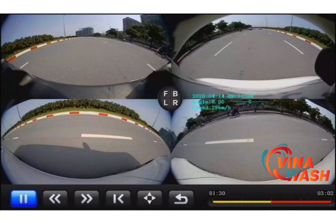 Lưu trữ video giống như camera hành trình ở cả 4 hướng