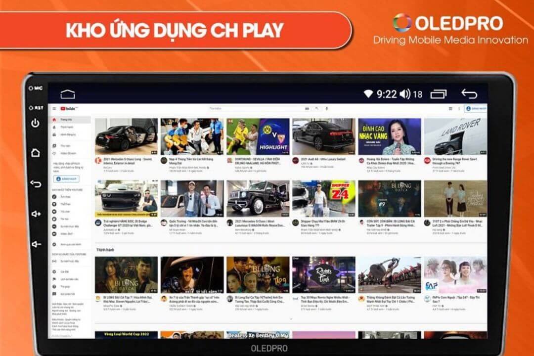 Kho giải trí đa phương tiện trên màn hình OledPro X8