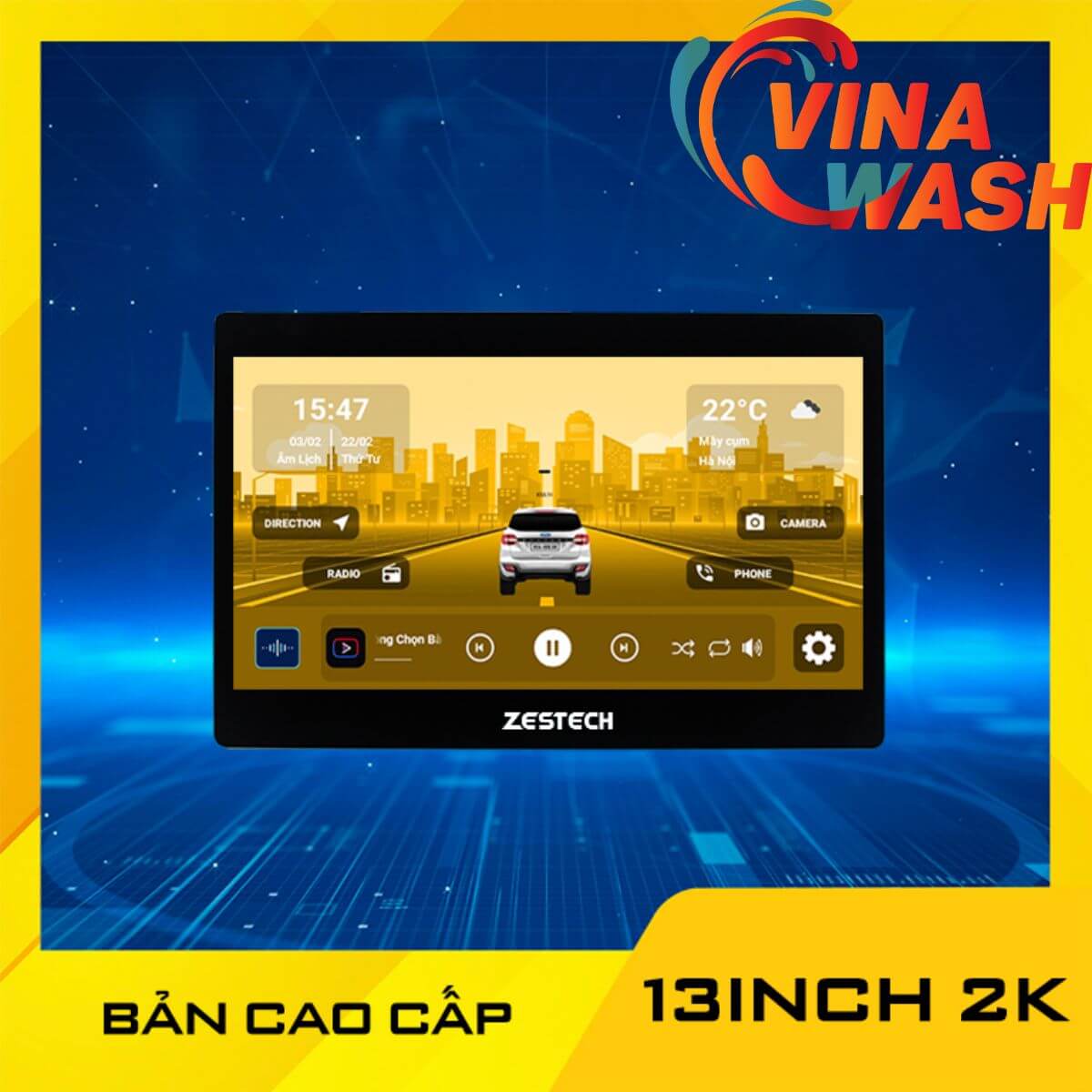 Màn hình Zestech 13 inch 2K phiên bản cao cấp