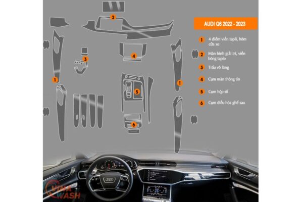 Dán PPF nội thất xe Audi Q6