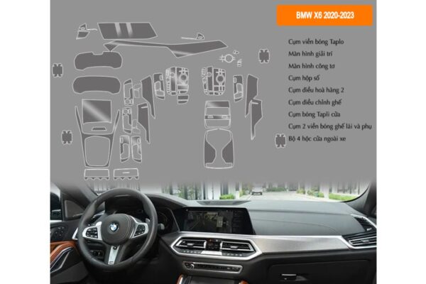 Vị trí Dán PPF nội thất xe BMW X6 2020