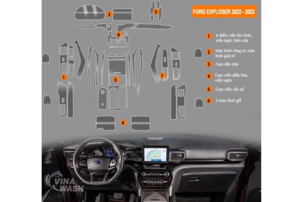 Dán PPF nội thất xe Ford Explorer