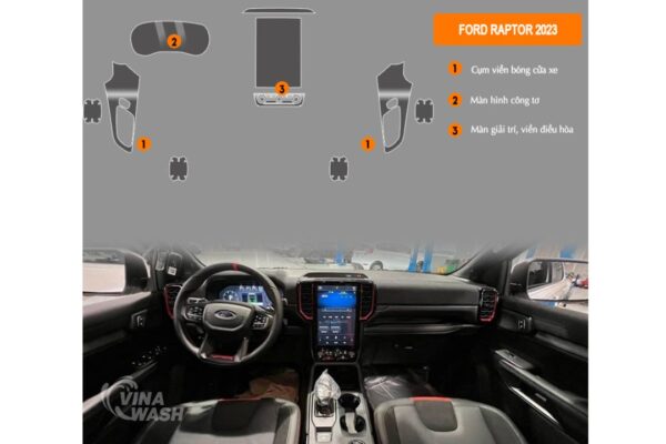 Dán PPF nội thất xe Ford Raptor