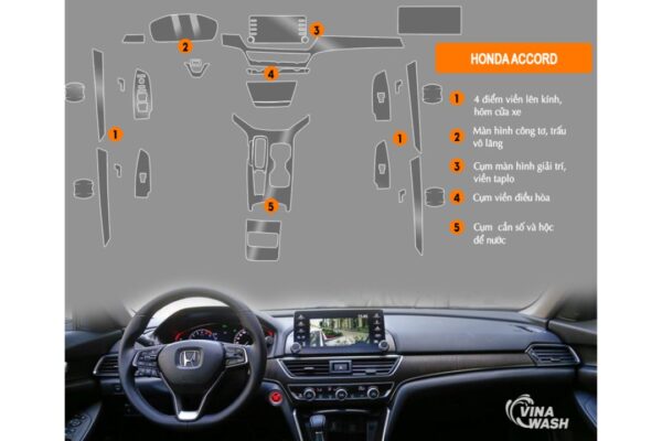 Dán PPF nội thất xe Honda Accord 2022