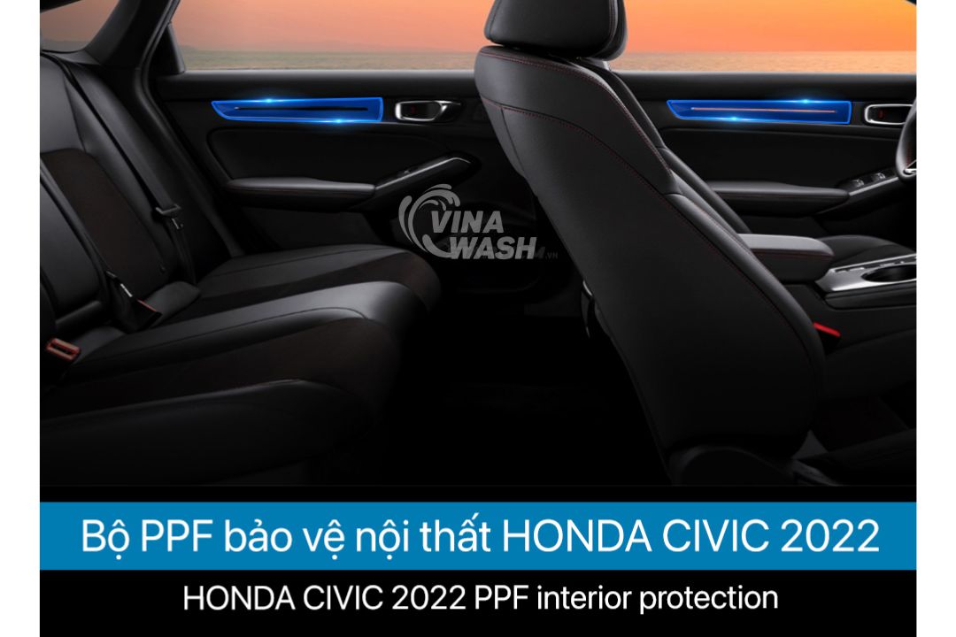 Dán PPF nội thất xe Honda Civic 2022 tại những vị trí nào