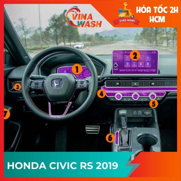Dán PPF nội thất xe Honda Civic RS 2019