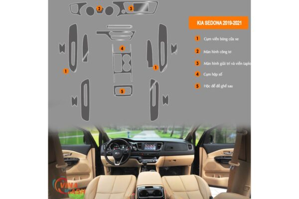 Dán PPF nội thất xe KIA Sedona