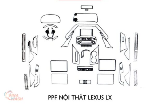 Vị trí Dán PPF nội thất xe Lexus LX