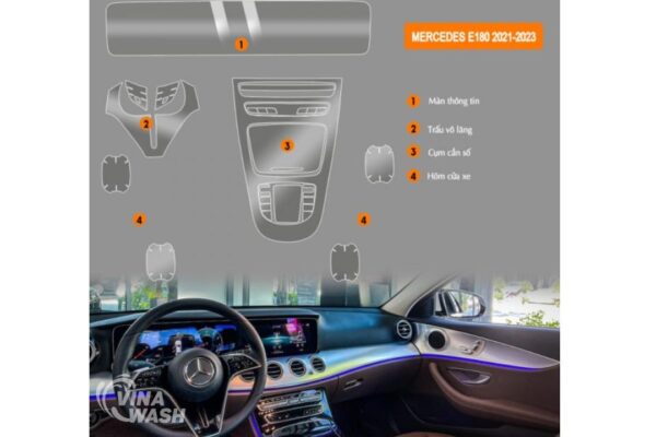 Vị trí Dán PPF nội thất xe Mercedes E180