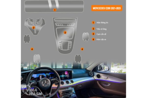 Vị trí Dán PPF nội thất xe Mercedes E200
