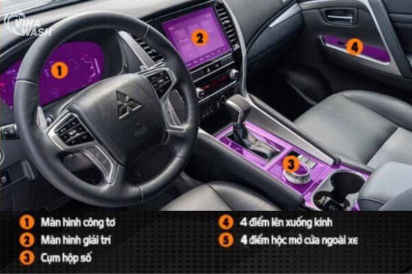 Dán PPF nội thất xe Mitsubishi Outlander