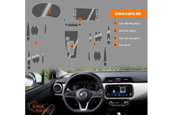 Dán PPF nội thất xe Nissan Almera