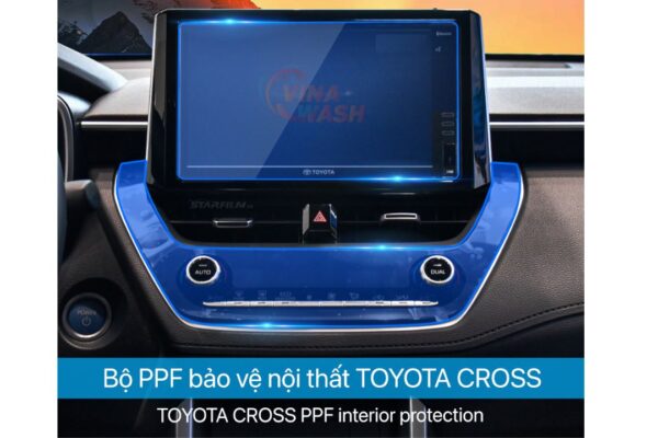 Dán PPF nội thất xe Toyota Cross tại những vị trí nào