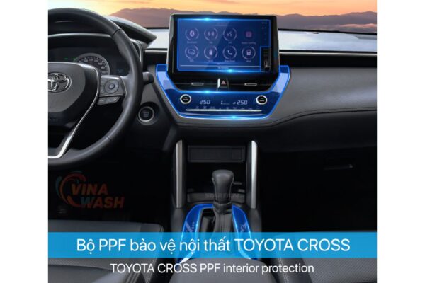 Dán PPF nội thất xe Toyota Cross tại những vị trí nào