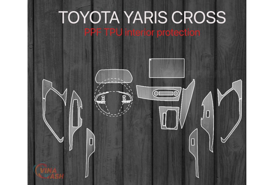 Dán PPF nội thất xe Yaris Cross tại những vị trí nào