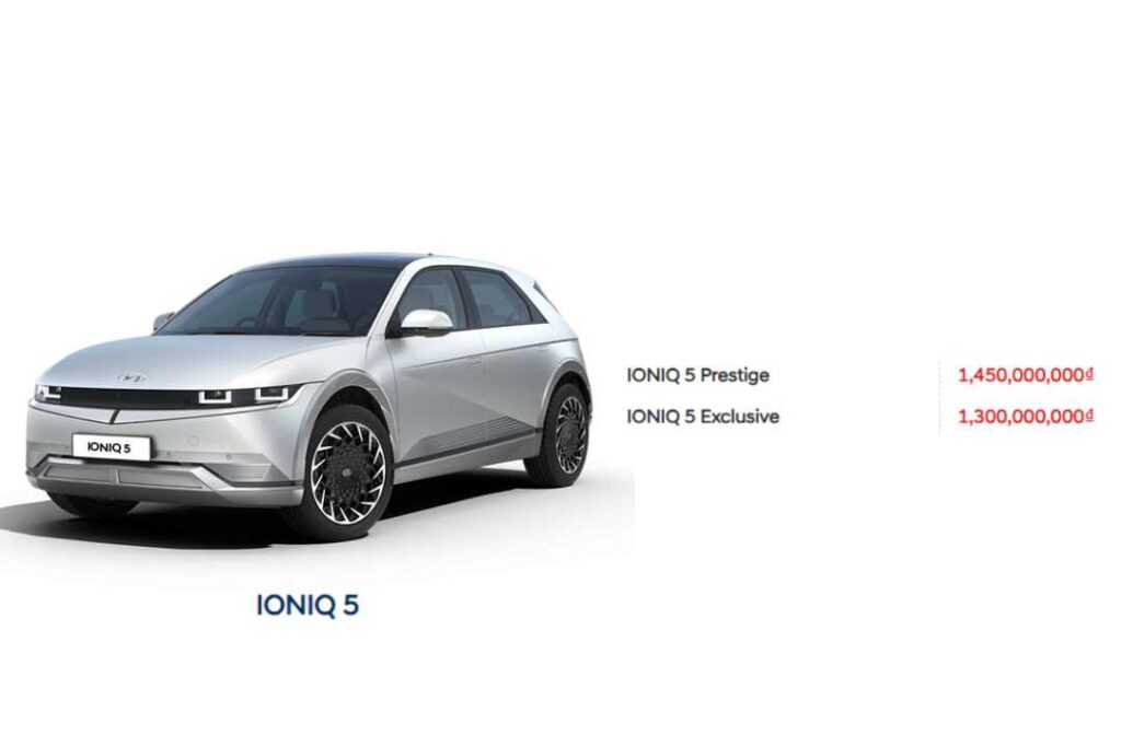 Bảng giá xe Hyundai Ioniq 5