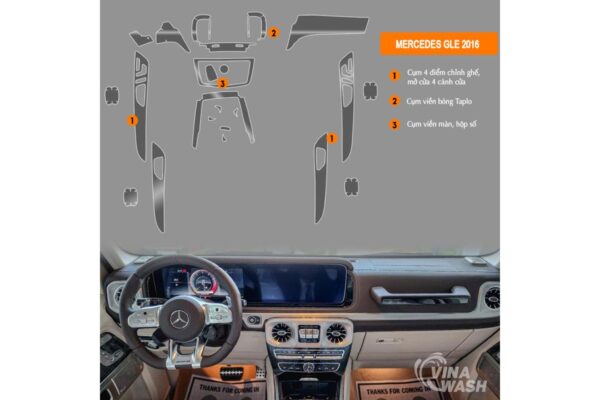 Vị trí Dán PPF nội thất xe Mercedes-Benz GLE