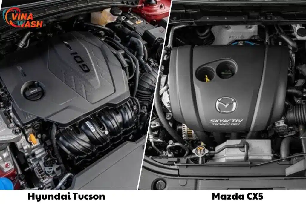 So sánh Hyundai Tucson và Mazda CX5 về động cơ: Cuộc đọ sức động cơ – sức mạnh hay sự êm ái?