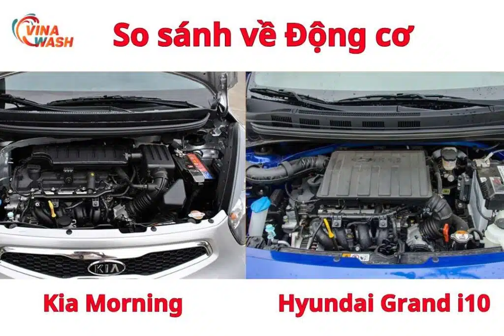 So sánh Kia Morning và Hyundai Grand i10: Động cơ