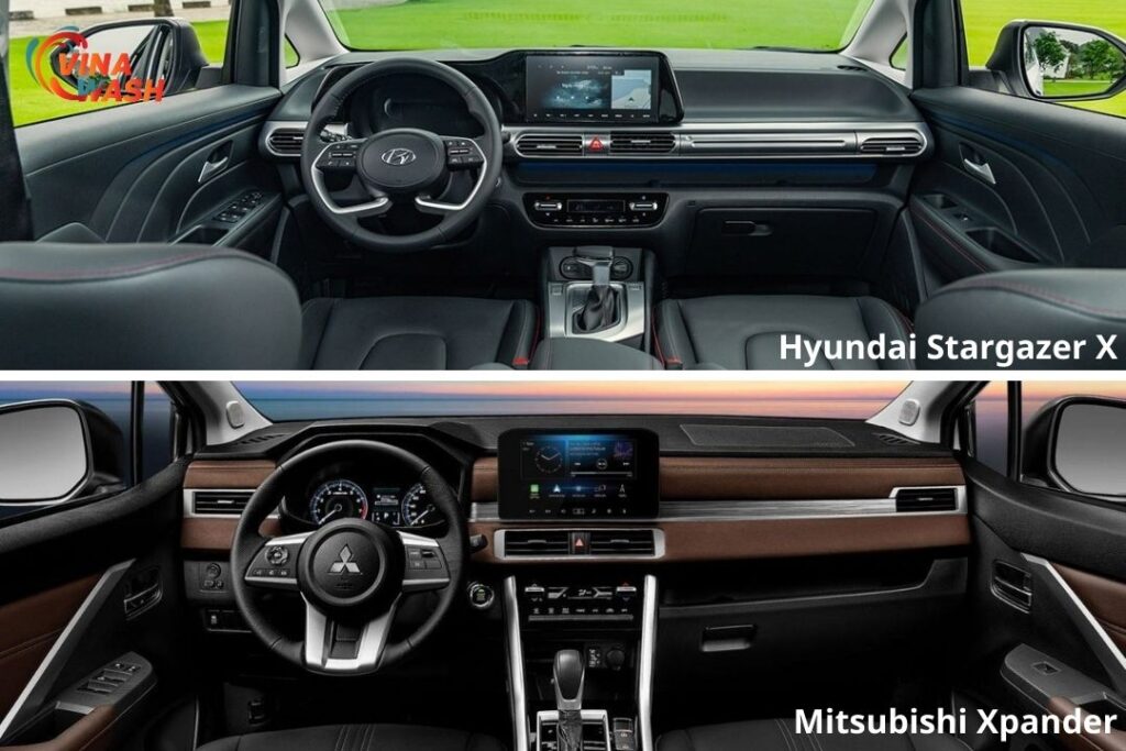 So sánh Hyundai Stargazer X và Mitsubishi Xpander: Không gian nội thất – Hiện đại & Tiện dụng