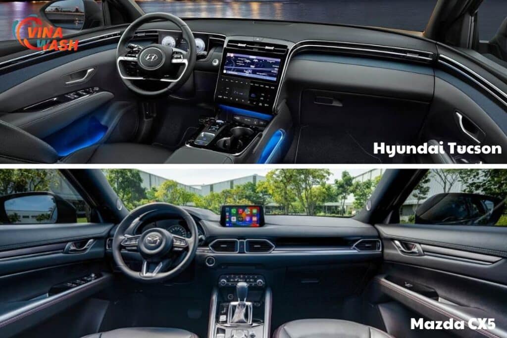 So sánh Hyundai Tucson và Mazda CX5 về nội thất: Đọ nội thất – ai mới xứng danh “Ông Hoàng”?