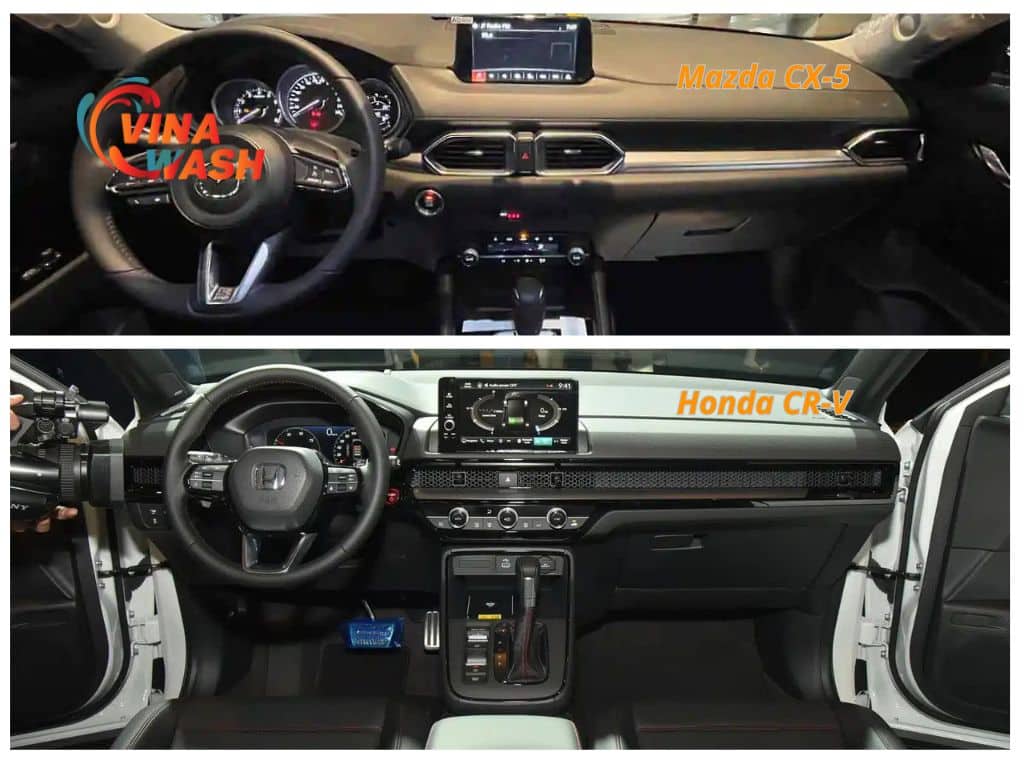 So sánh nội thất Mazda CX5 và Honda CRV