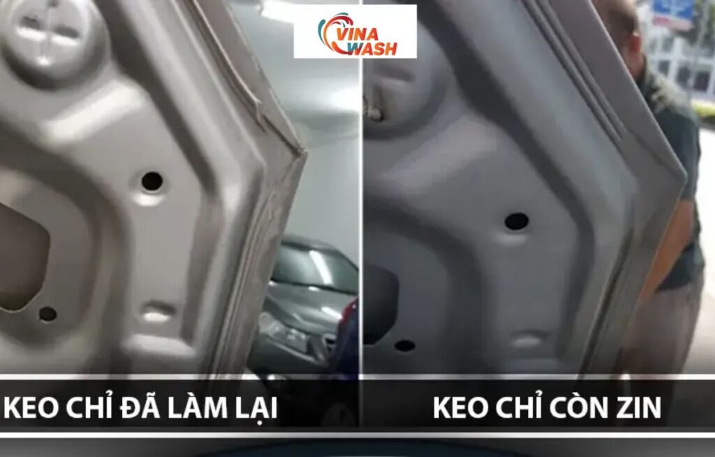 Keo chỉ zin và keo chỉ đã được làm lại