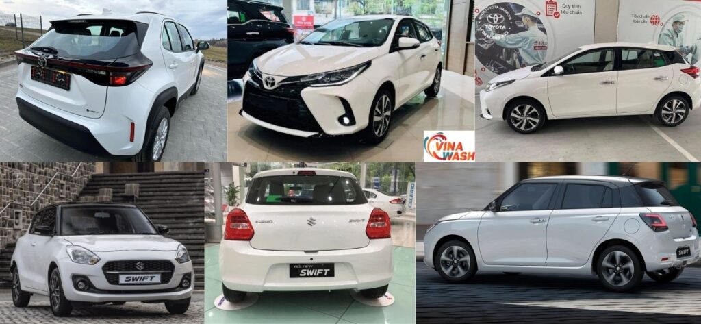 Ngoại thất của Toyota Yaris và Suzuki Swift