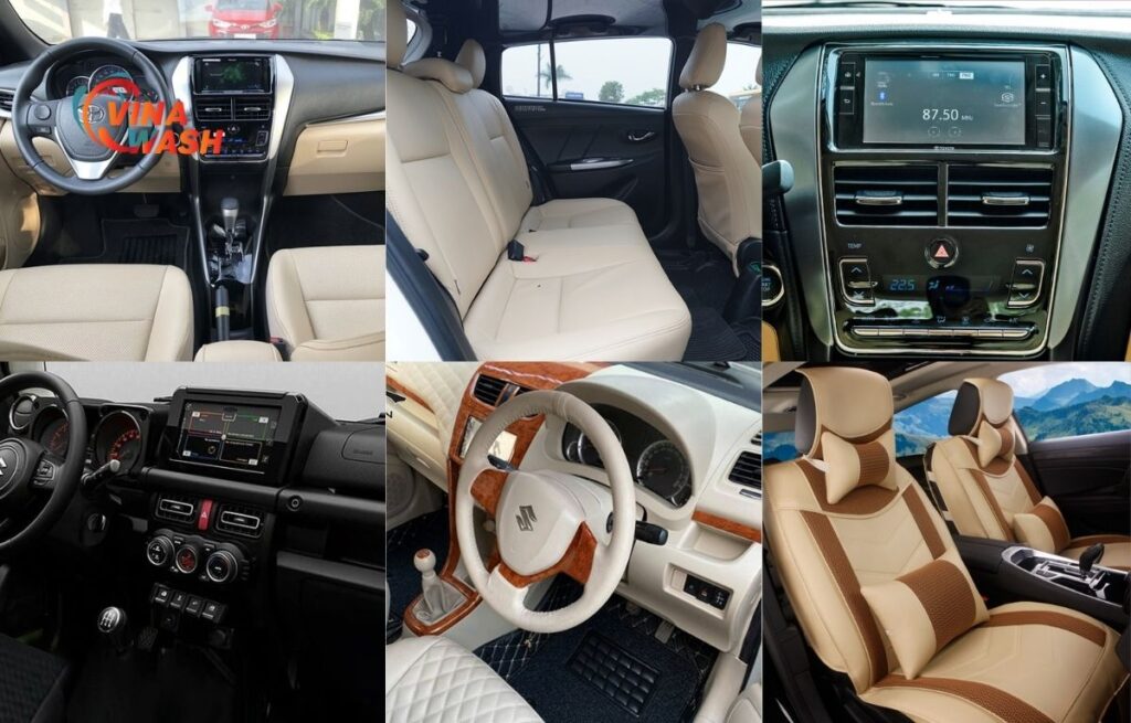 Nội thất hiện đại của Yaris và thực dụng của Swift