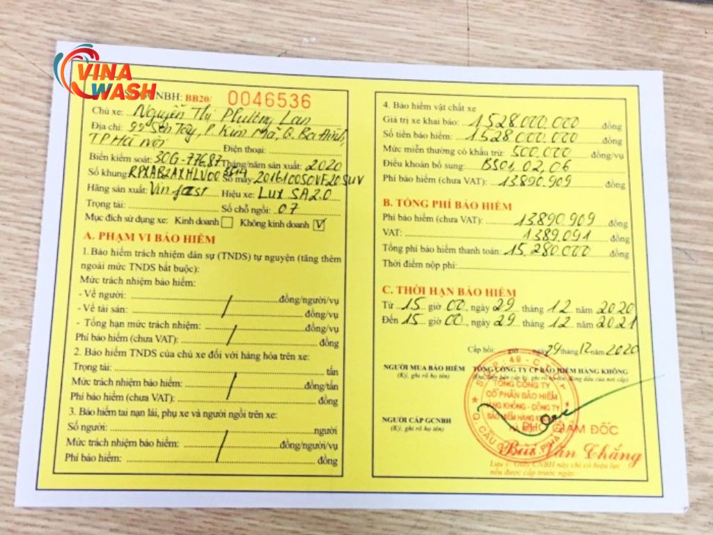 Phí bảo hiểm vật chất sẽ phụ thuộc vào giá trị xe, dòng xe và năm sản xuất.
