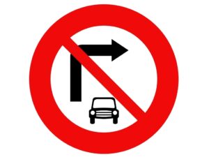 Biển báo cấm rẽ phải P.103b