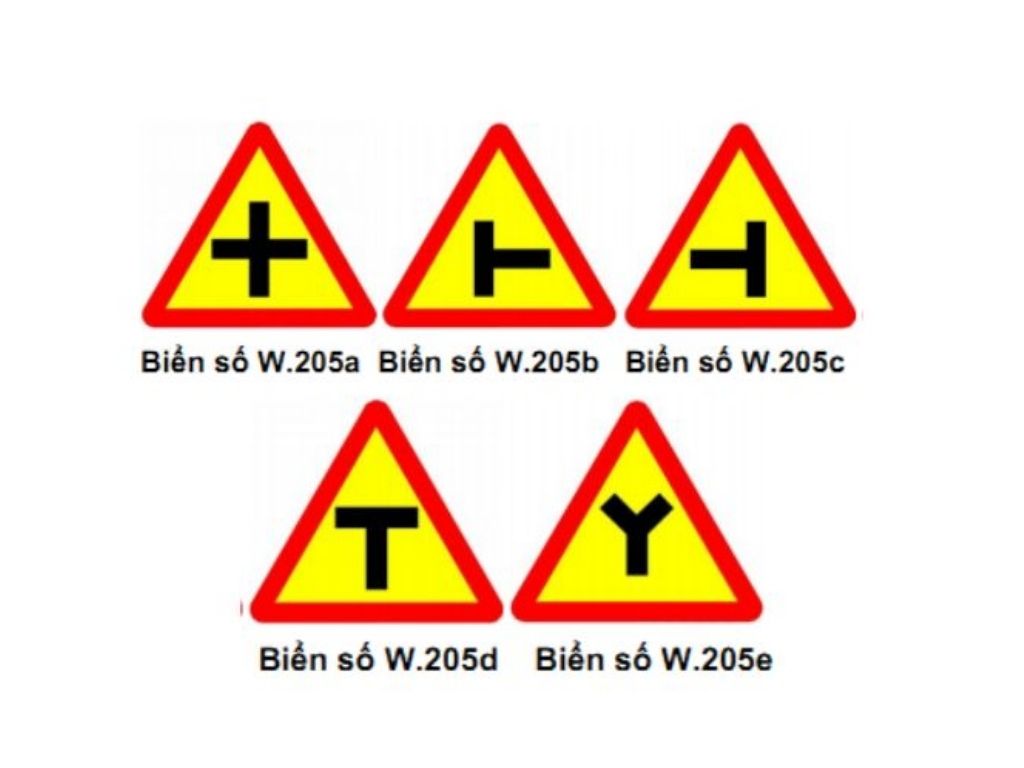 Biển báo W.205a-e