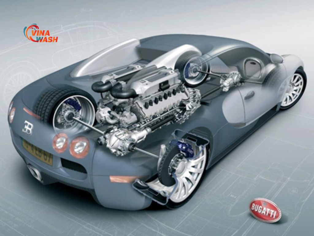 Động cơ khủng của Bugatti Veyron