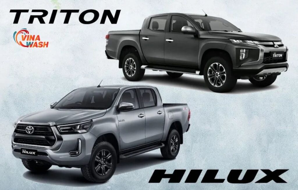 Cả Hilux và Triton đều toát lên vẻ mạnh mẽ đặc trưng của dòng xe bán tải