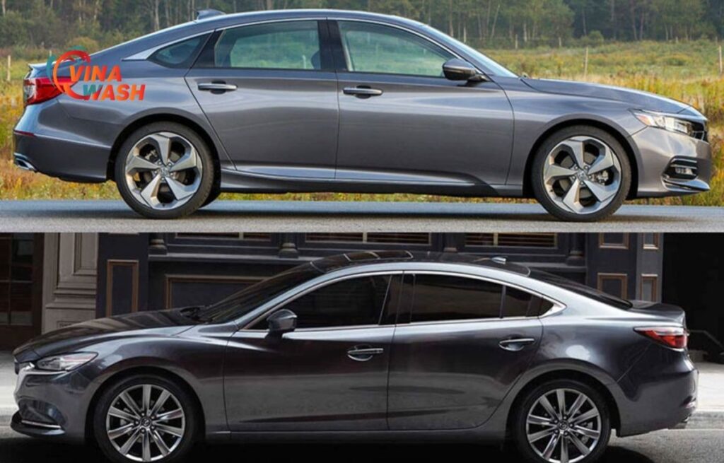 So sánh phần thân của Honda Accord và Mazda 6