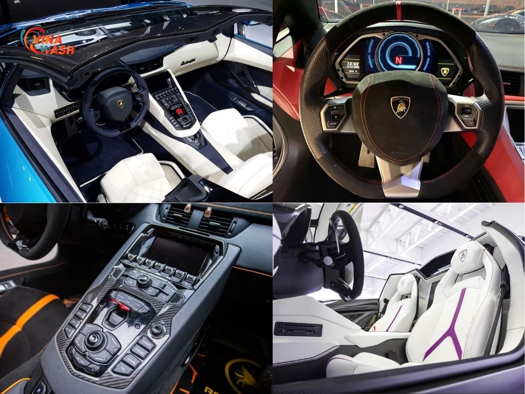 Bước vào cabin của Lamborghini Aventador, người lái như bước vào buồng lái phi thuyền không gian.