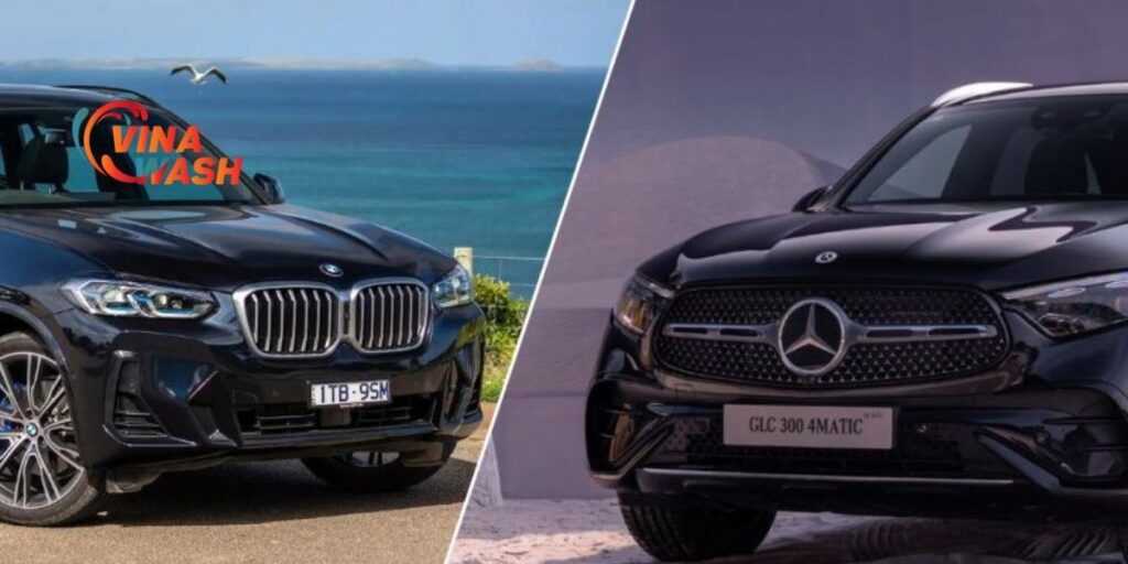 GLC 300 được đánh giá nhỉnh hơn về kích thước tổng thể, chiều dài cơ sở, khoang hành lý và khả năng vận hành