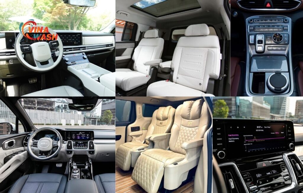 Cả Santafe và Sorento đều trang bị ghế ngồi dạng thương gia, đảm bảo thoải mái tối đa cho hành khách trên mọi hành trình.
