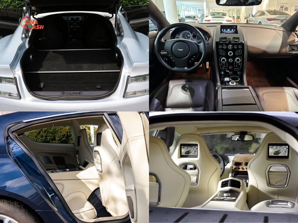 Bước vào cabin Rapide S là trải nghiệm đậm chất nghệ thuật chế tác thủ công: