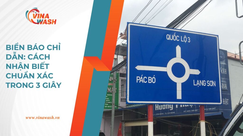 Banner Vinawash - Biển báo chỉ dẫn