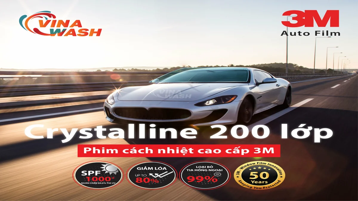 Phim cách nhiệt ô tô 3M Crystalline cao cấp