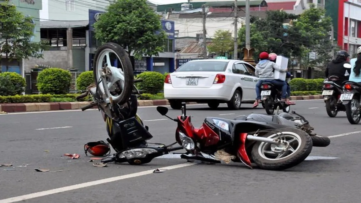 Tai nạn giao thông xe máy trên đường một chiều