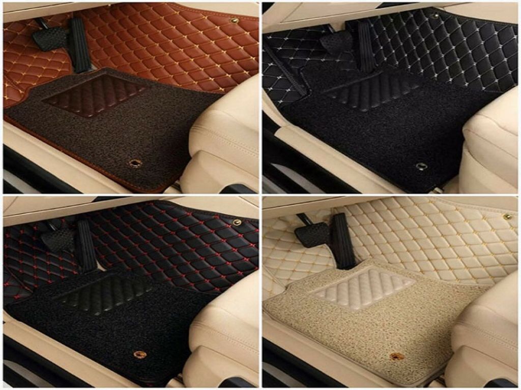 Thảm lót sàn 6D ô tô cao cấp nhiều màu, thiết kế da kim cương chống trơn trượt và dễ vệ sinh.