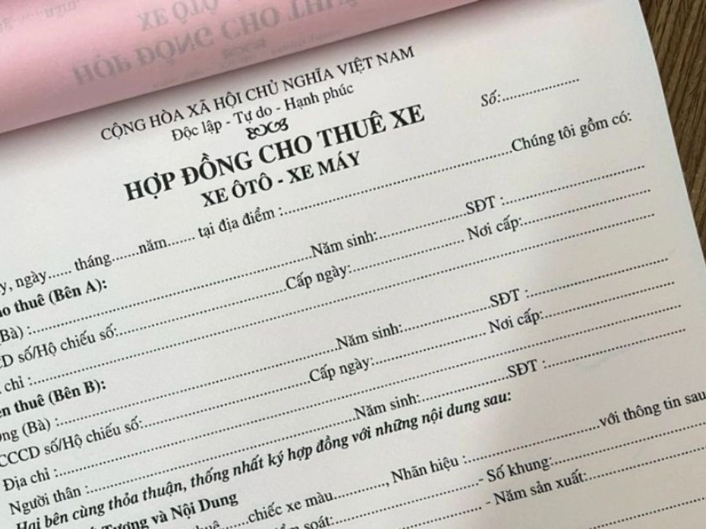 Mẫu hợp đồng thuê xe điện VinFast, hướng dẫn thủ tục và giấy tờ cần thiết.