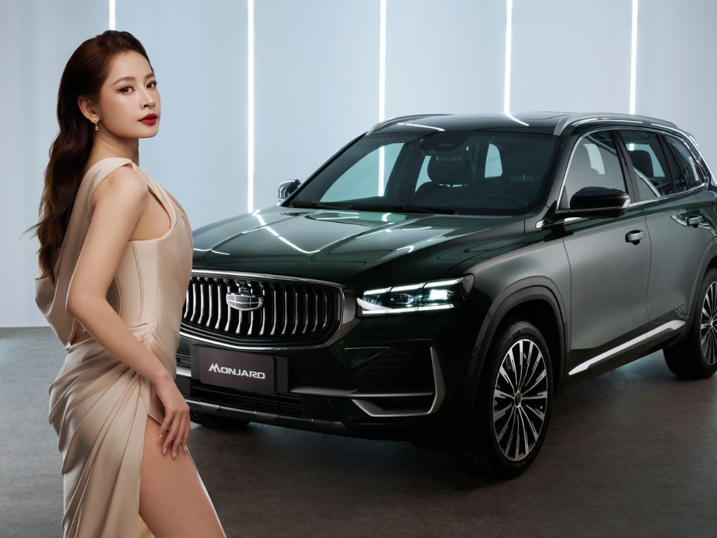 Logo hãng xe Geely Trung Quốc xuất hiện trên mẫu SUV Monjaro cao cấp